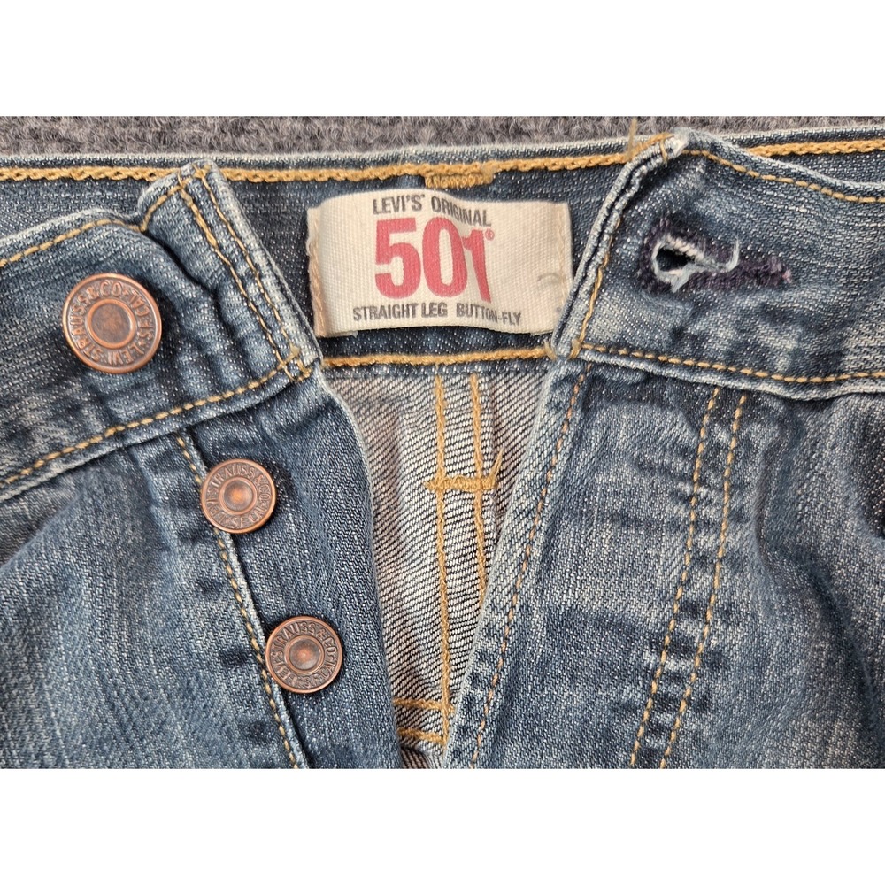 Vintage Levis 501xx Jeans Mens 33x34 Blue Button Fly Straight Leg